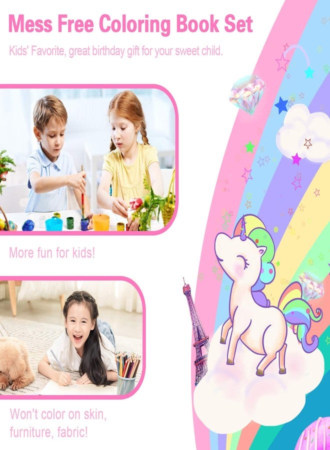 YOYTOO Unicorn Coloring Book Set with Coloring Pages & Colored Pencils, Art Supplies for Kids Ages 4-6-8, Arts Crafts Travel Coloring Kit for Girls 4 5 6 7 8 Year Old Birthday Christmas Gifts - Image 4